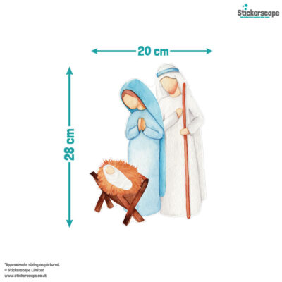 Nativity Window Stickers | Christmas Window Stickers dimensions