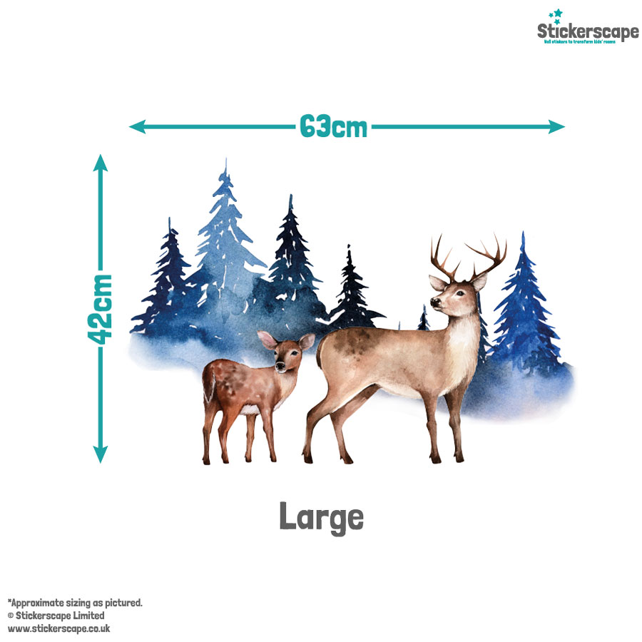 Reindeer Window Sticker | Christmas Window Sticker dimensions