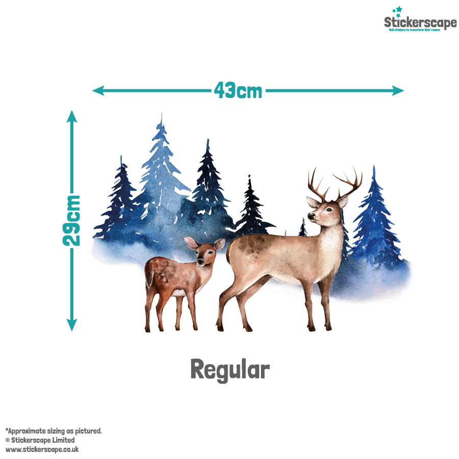 Reindeer Window Sticker | Christmas Window Sticker dimensions