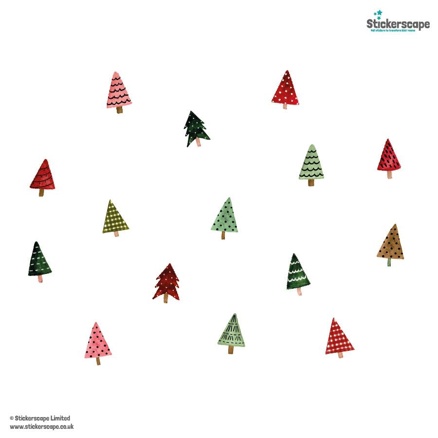 Festive Tree Window Stickers | Christmas Window | Stickerscape