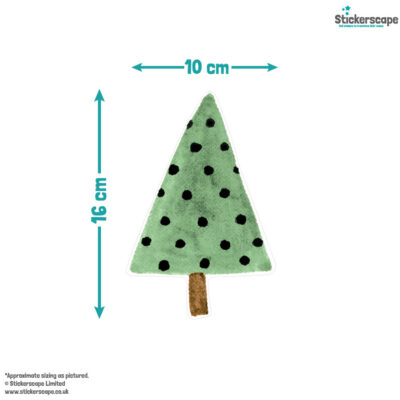 Festive Tree Window Stickers | Christmas Window Stickers dimensions