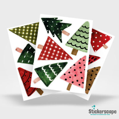 Festive Tree Window Stickers | Christmas Window Stickers sheet layout