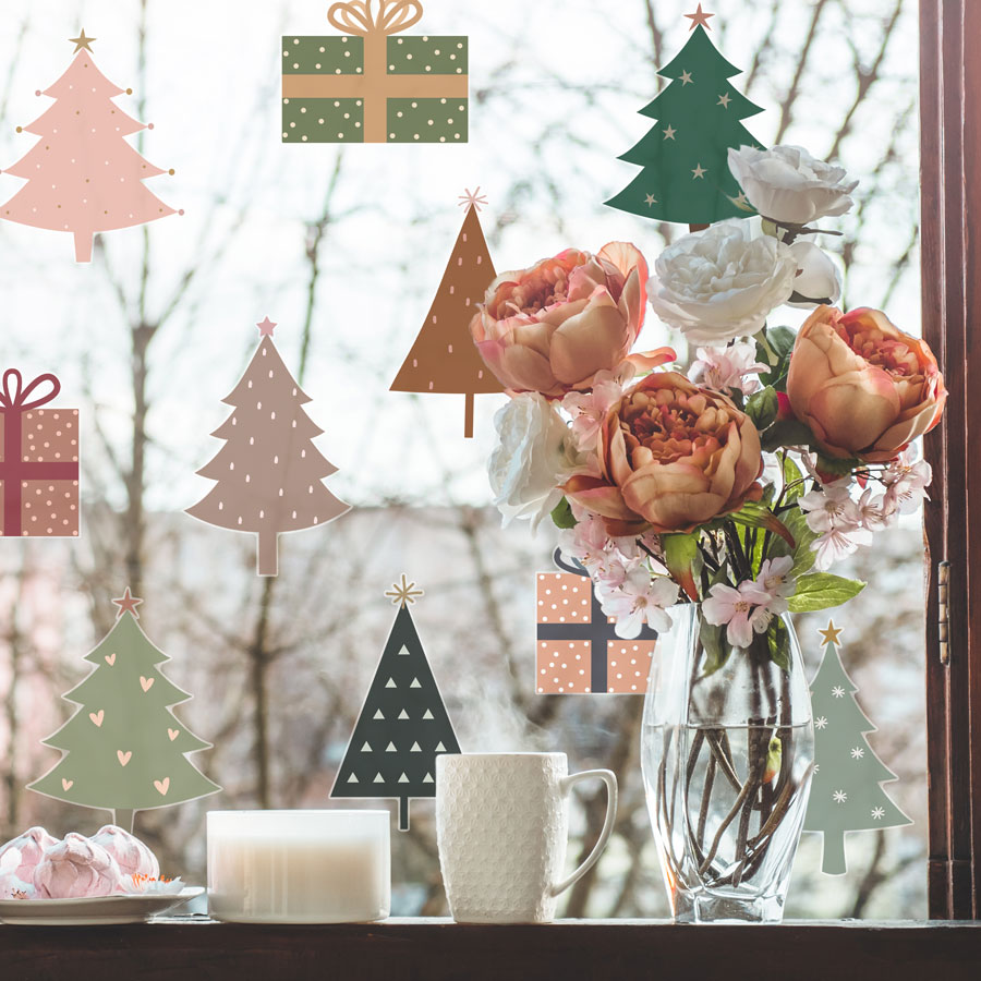 Winter Tree Window Stickers | Christmas Window Stickers | Stickerscape