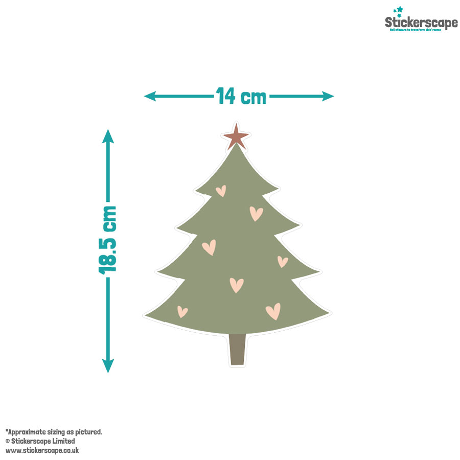 Winter Tree Window Stickers | Christmas Window Stickers dimensions