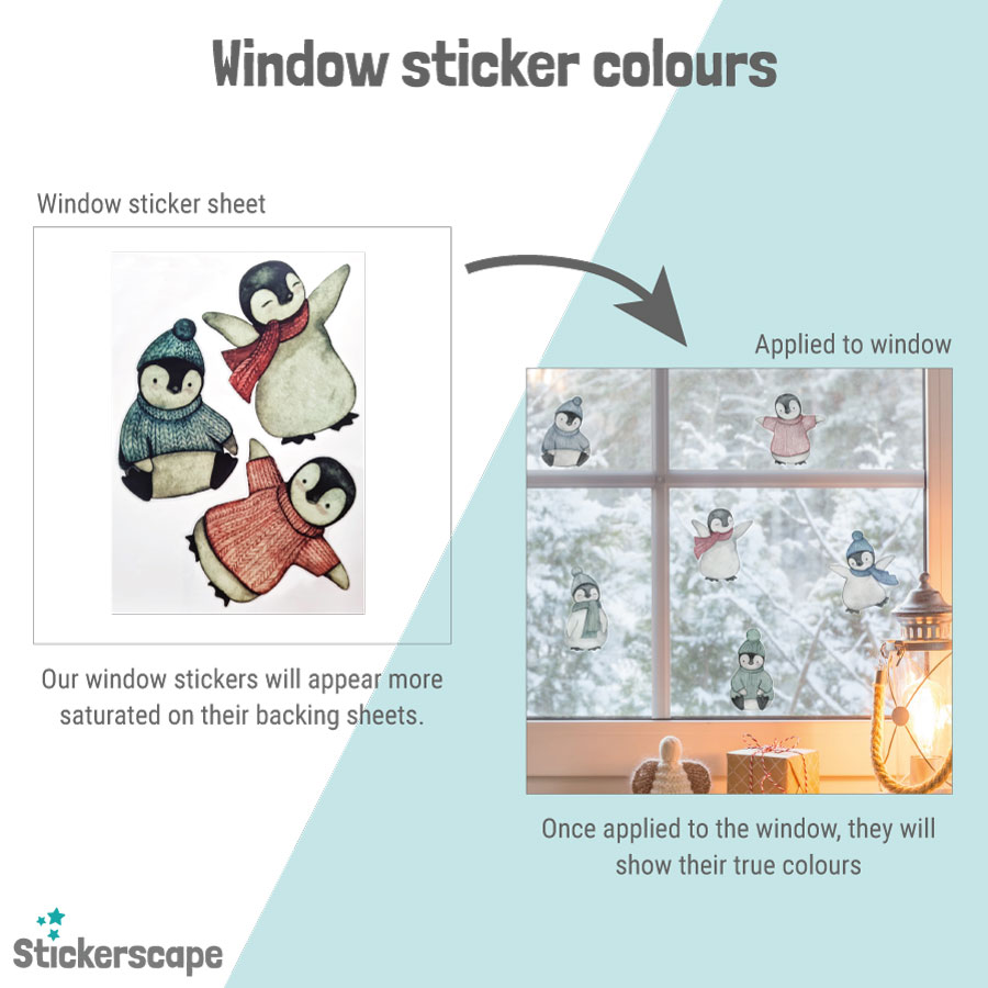 Winter Window Sticker Colours