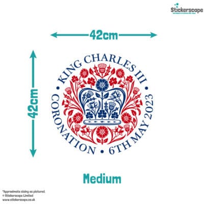 official coronation logo window sticker medium size guide