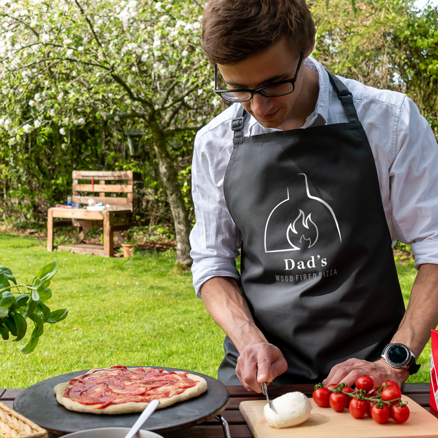 Personalized Apron Dad's Pizza Oven BBQ Grilling Apron For Men