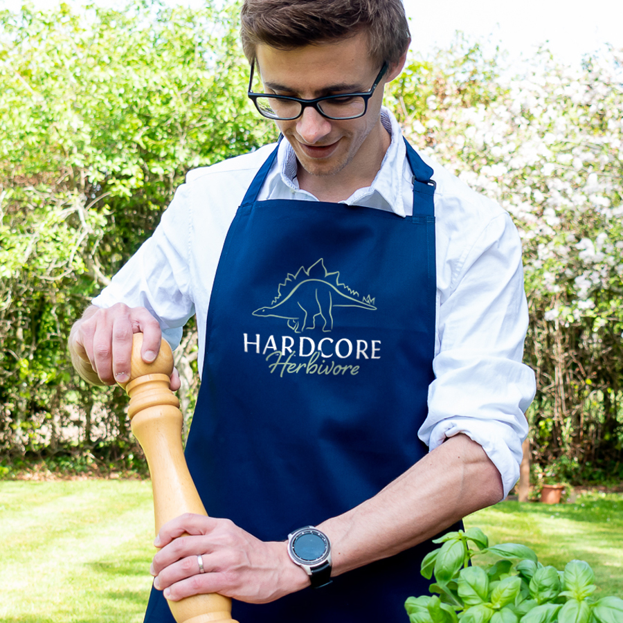 hardcore herbivore apron in navy