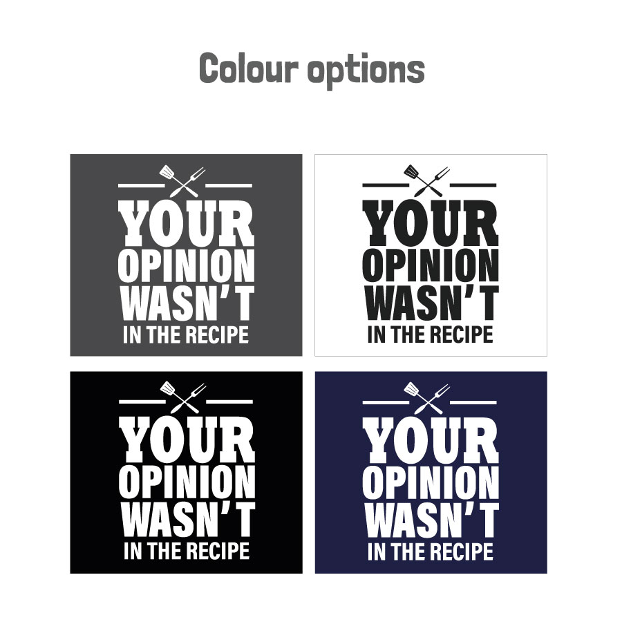 your opinion apron colour options