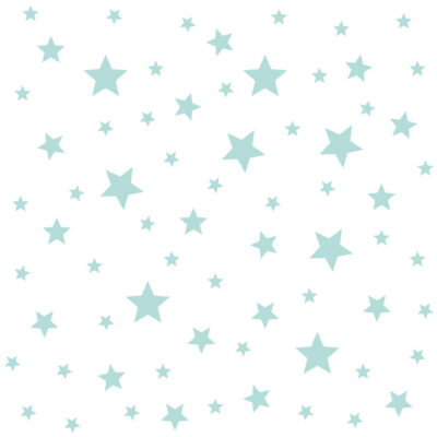 aqua star wall stickers space on white background