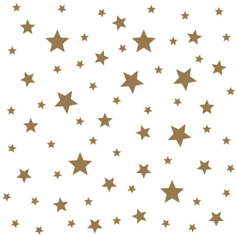 gold star wall stickers space on white background