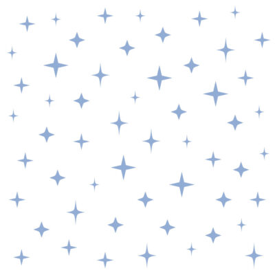 blue star wall stickers space on white background