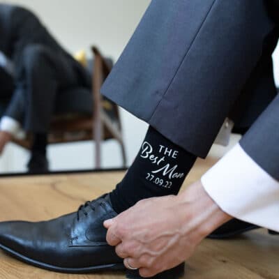 The Best Man socks, personalised socks with the words "The Best Man" with a personalised date underneath