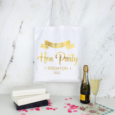 Hen do canvas bags online