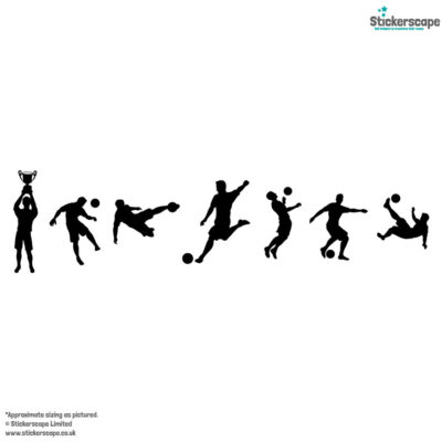 Football silhouette window sticker pack shown on a white background