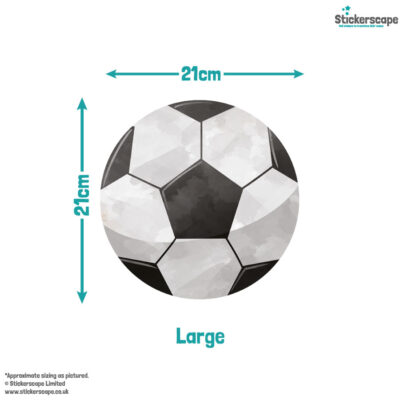 football window stickers large size guide, 21cm by 21cm