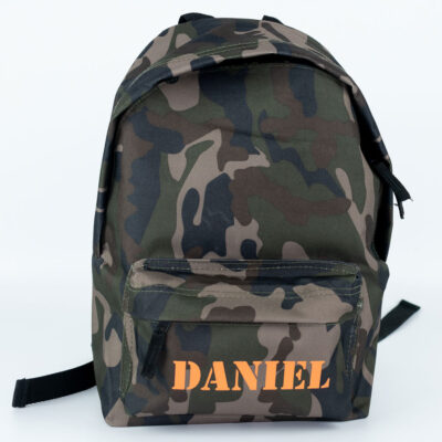 camo stencil backpack