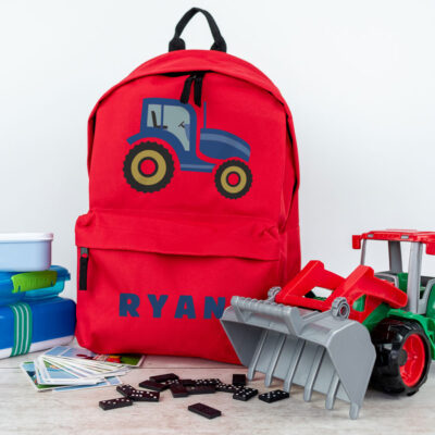 tractor backpack in red regular