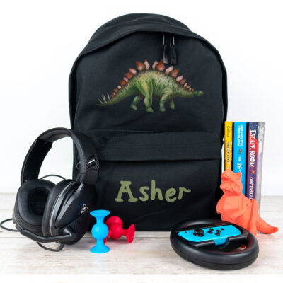 dinosaur rucksack in black regular