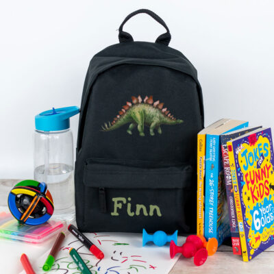 dinosaur rucksack in black small