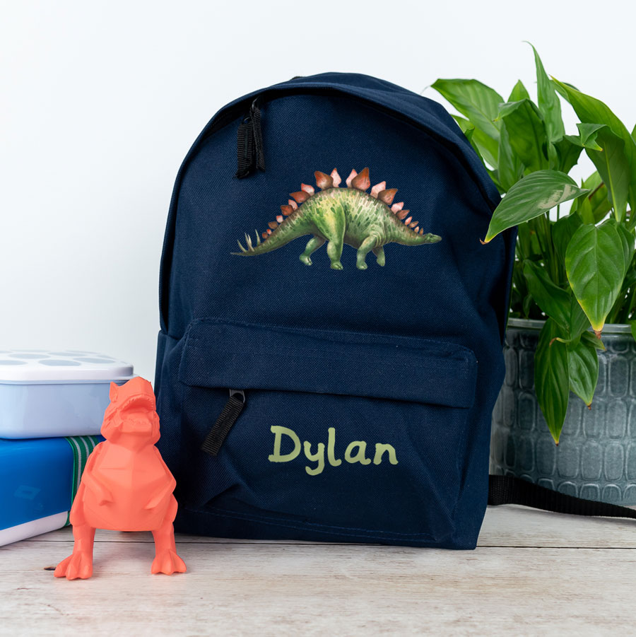 dinosaur rucksack in navy small