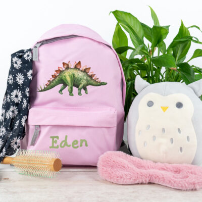 dinosaur rucksack in pink small