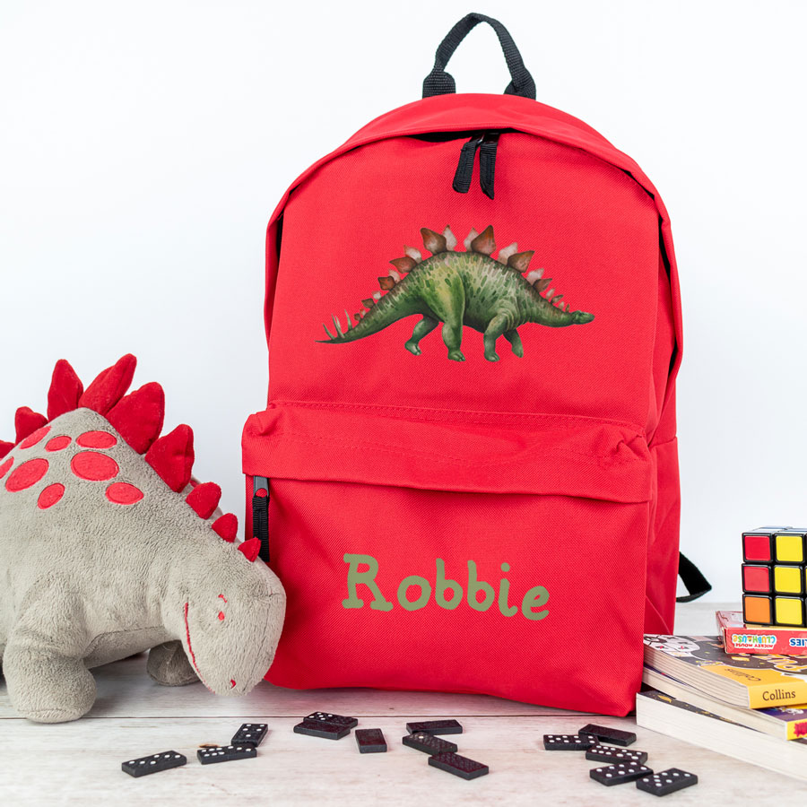 dinosaur rucksack in red regular
