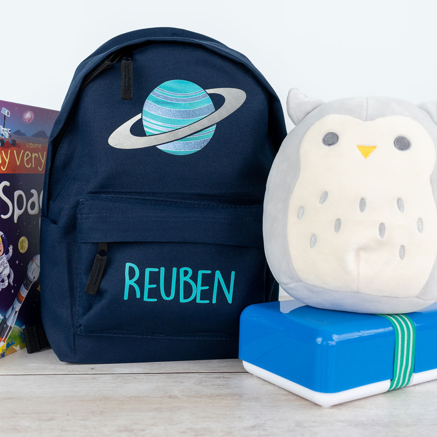 planet backpack in navy, small