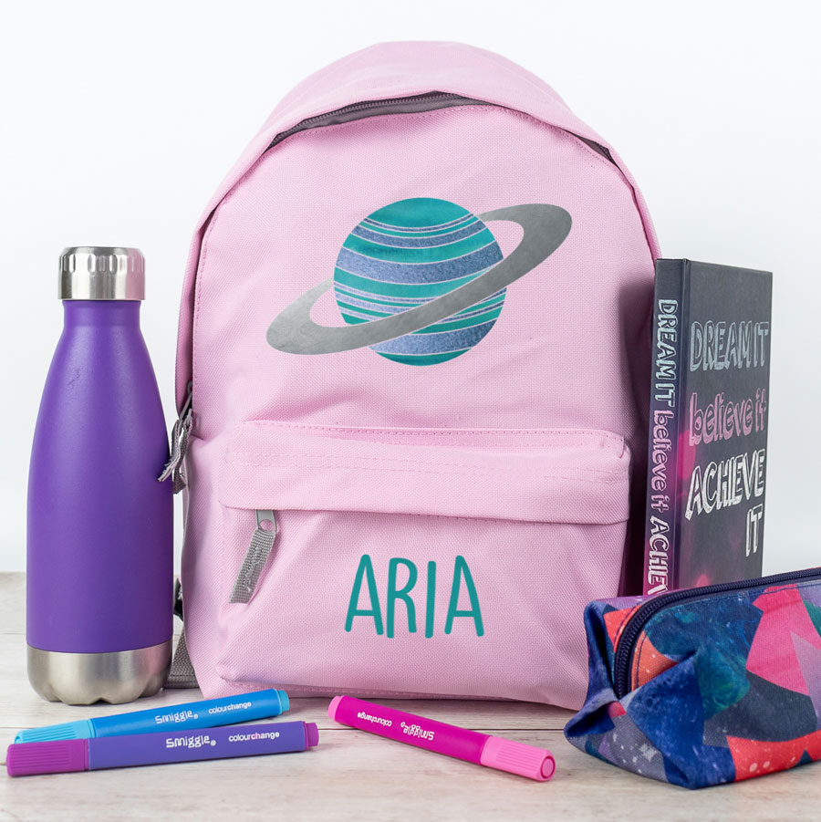planet backpack in pink, small