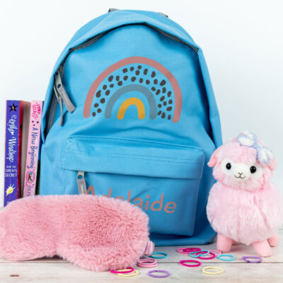 rainbow backpack in light blue, small