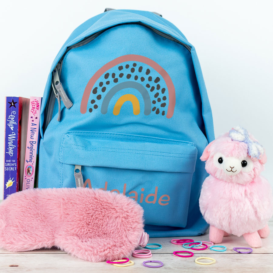 rainbow backpack in light blue, small