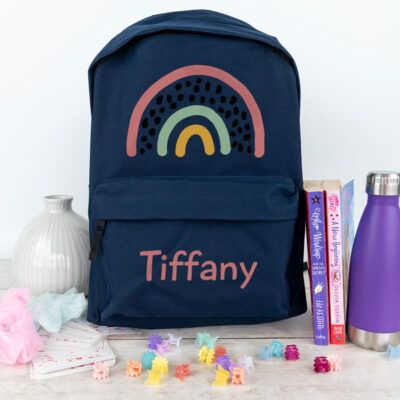 rainbow backpack in navy, regular