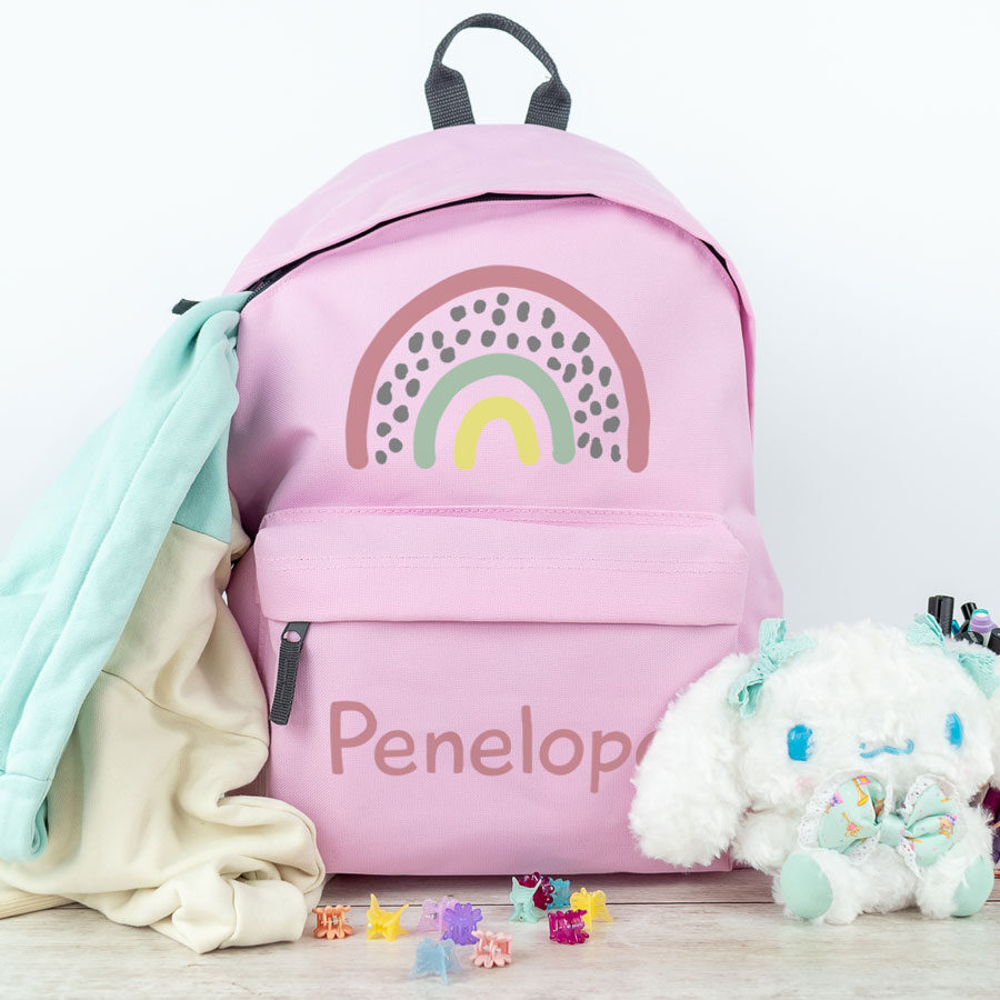 rainbow backpack in pink, regular