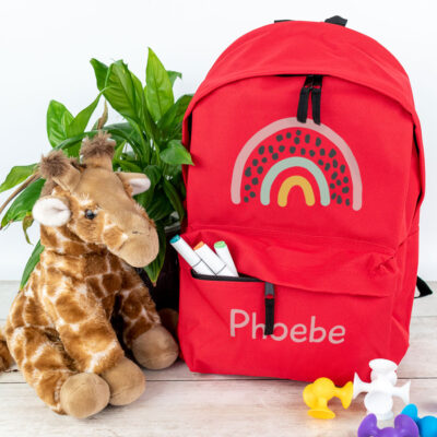 rainbow backpack in red, regular