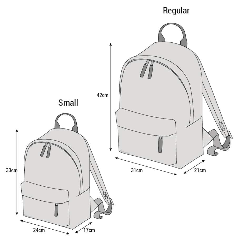 Backpack Size Guide (Small and Regular)
