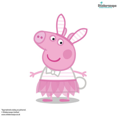 peppa pig easter window sticker shown on a white background