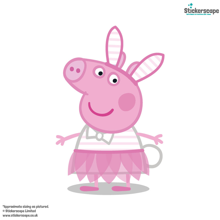 peppa pig easter window sticker shown on a white background