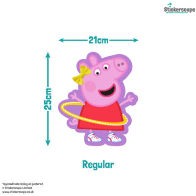 peppa & suzy wall sticker pack regular peppa size guide