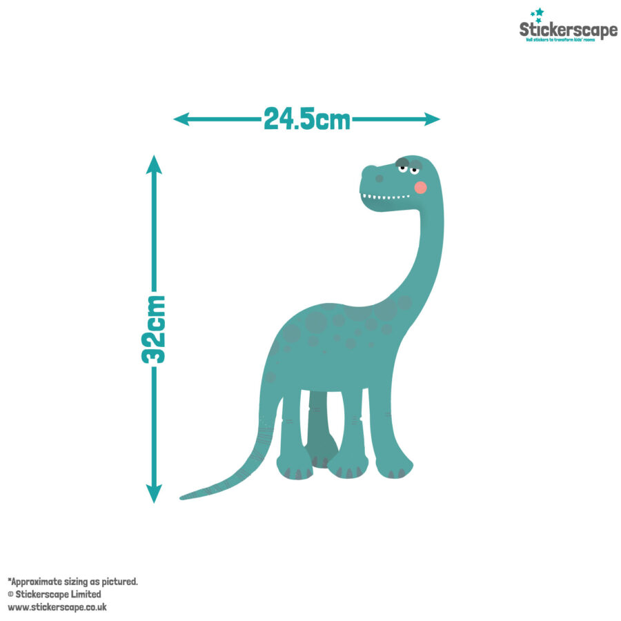 friendly dinosaurs wall sticker pack size guide of largest dinosaur
