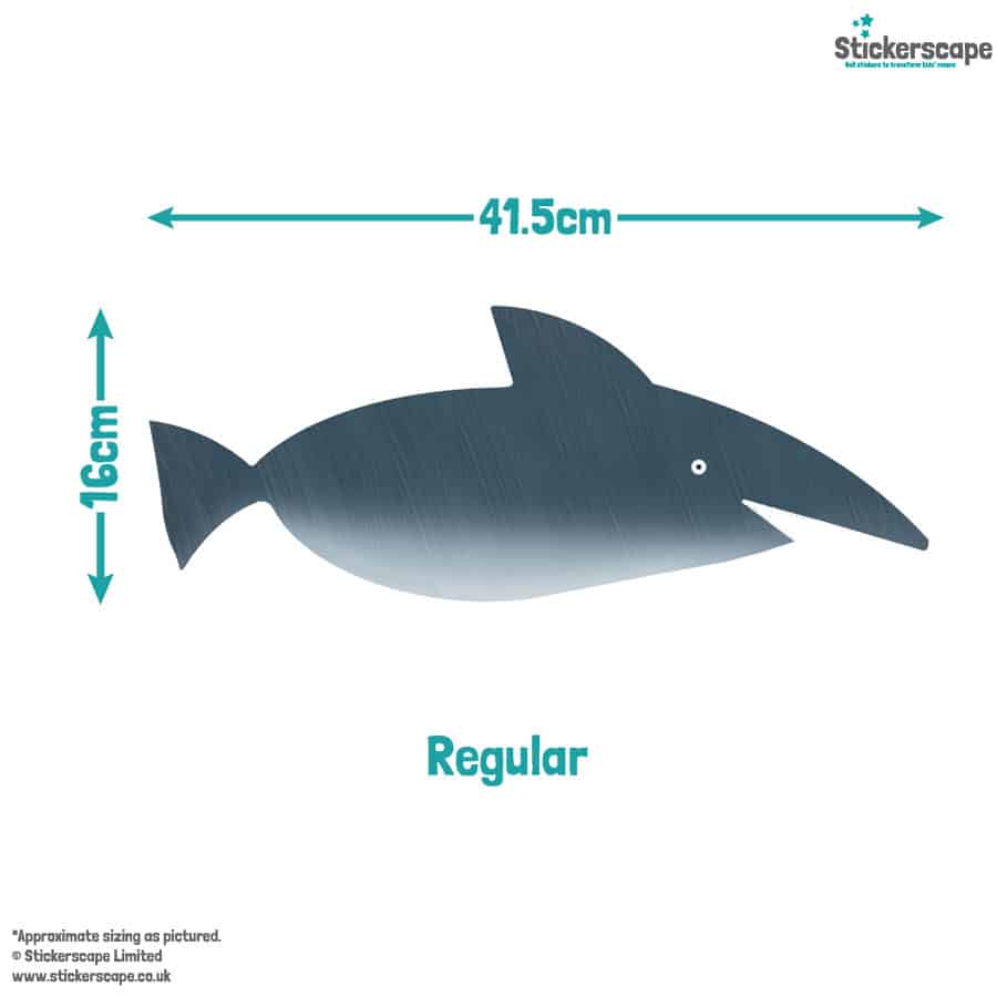 underwater wall sticker pack regular size guide of shark
