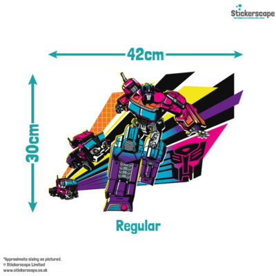 halftone optimus prime wall sticker regular size guide