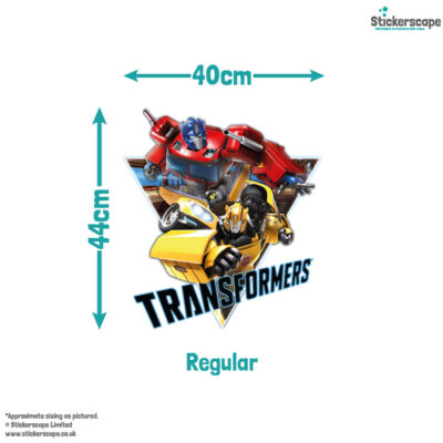 Transformers triangle wall sticker regular size guide