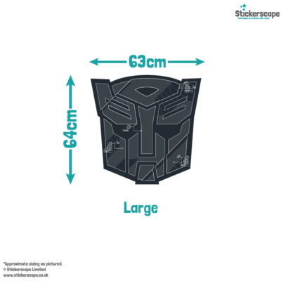Grey Autobots Wall Sticker Pack large size guide