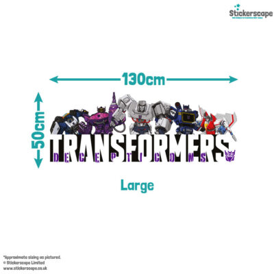 Decepticon group wall sticker large size guide