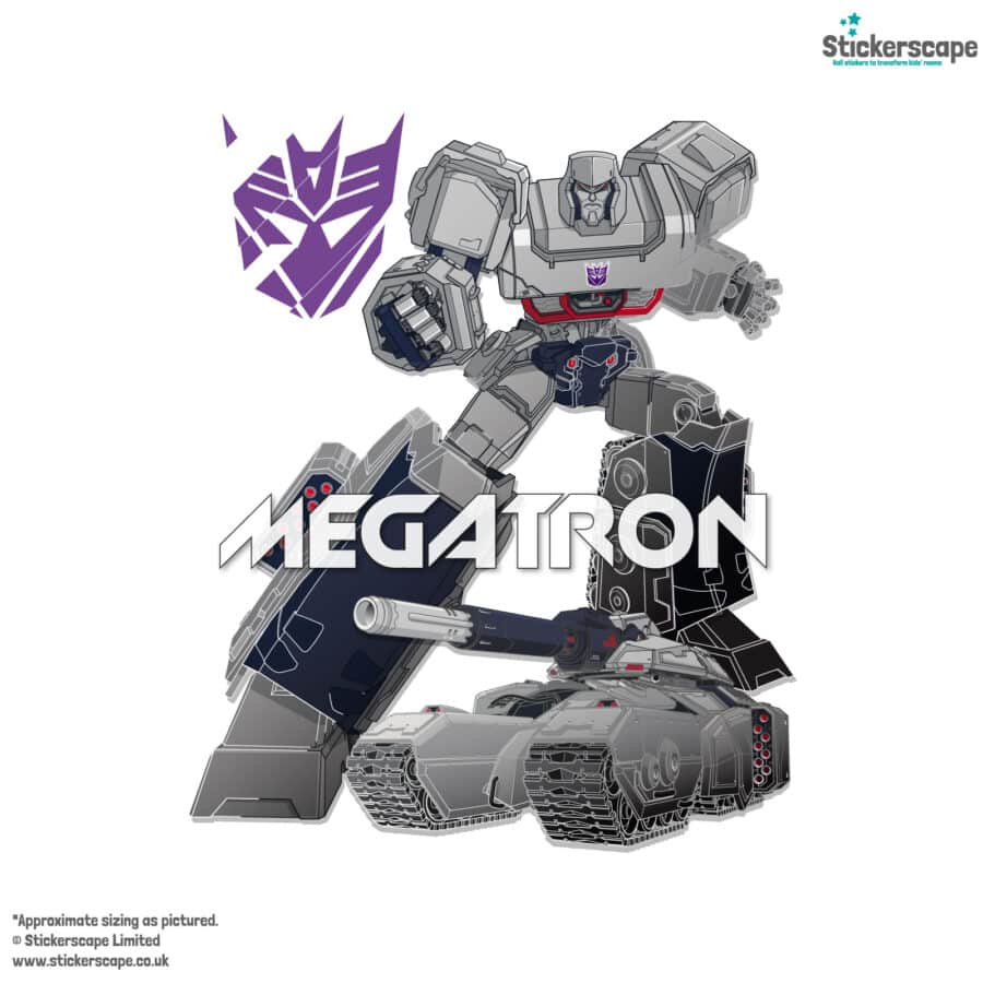 Megatron wall sticker on a white background