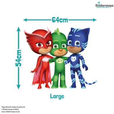 Hero friends wall sticker large size guide