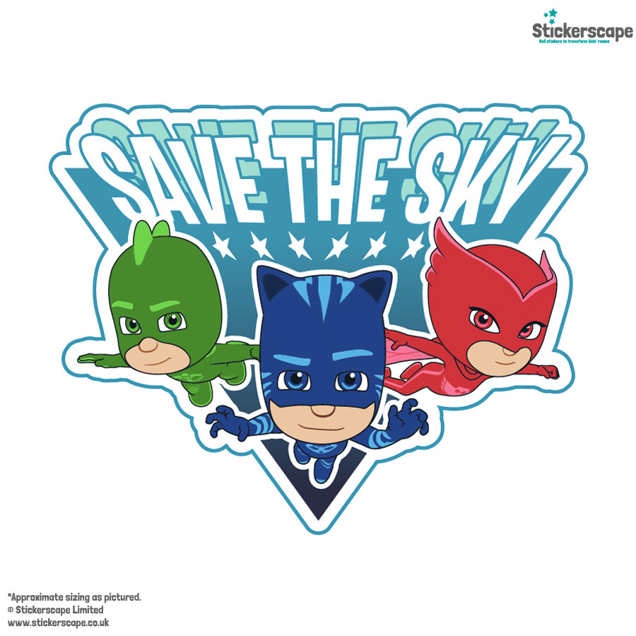 save the sky wall sticker shown on a white background