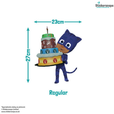 PJ Masks party window stickers regular cat boy size guide