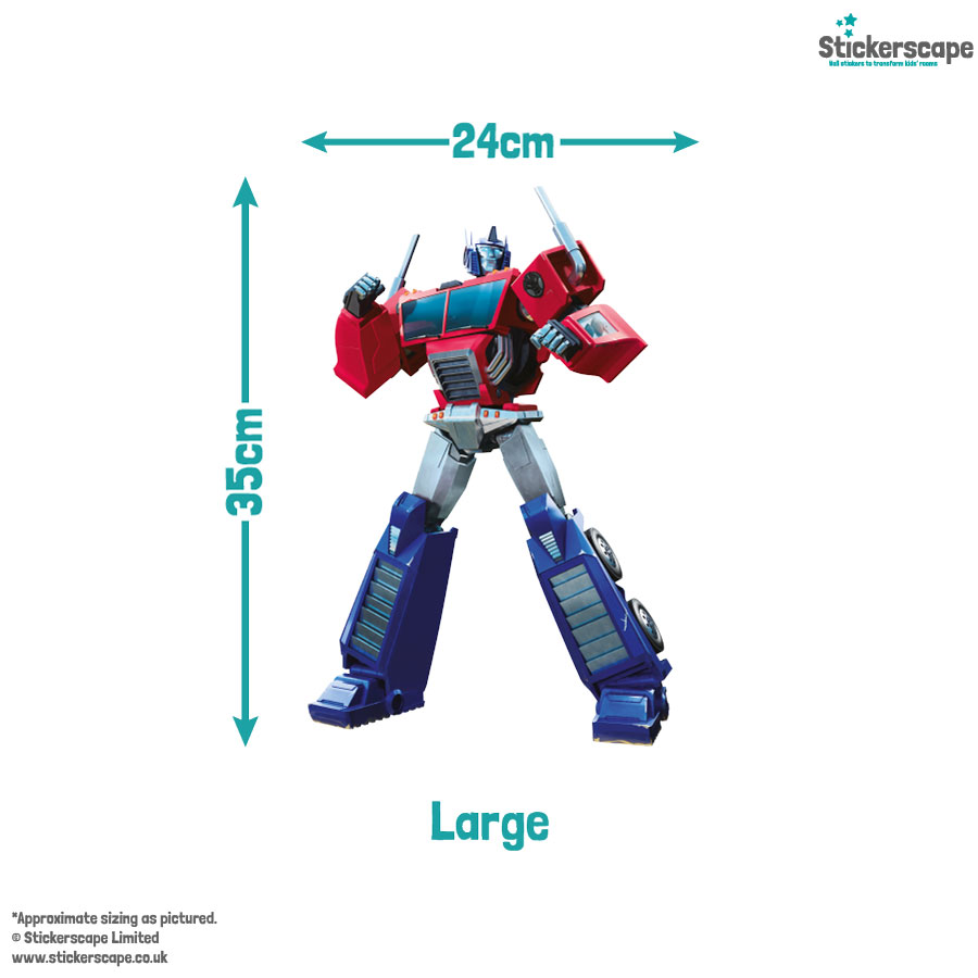 Transformers Earthspark wall sticker pack large size guide of Optimus Prime