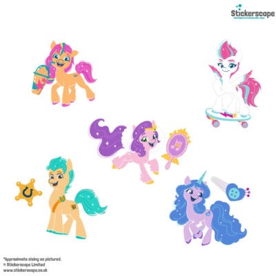 My Little Pony Sparkle Wall Sticker Pack shown on a white background